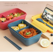 블루리빙 직장인 어린이 전자렌지 샐러드 도시락통, 레드, 1통