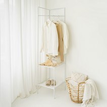 좁은방 슬림 행거 원룸 만능 옷걸이 코너 옷장 화이트 만능틈새옷걸이 좁은방꾸미기 좁은공간행거 세우는옷걸이