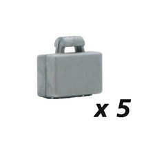 중국레고 호환 도시 MOC 벽돌 부품 빌딩 블록 장교 가구 액세서리 키트 DIY 완구 노트북 컴퓨터 컵 전화 가, 06 5pcs silver suitcase