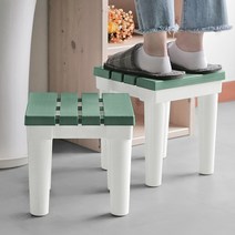 파스텔톤 간이 화장대 캠핑 사각 보조 방석 의자/소 그린