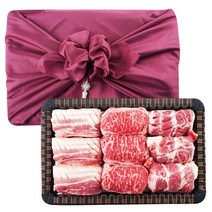 투뿔 등급 한우 한돈 혼합선물세트 [행복] 1.8kg 꽃등심 삼겹 목살 설 추석 새해 소고기, 로즈, 필요없음