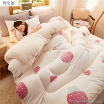 라오농 양 벨벳 겨울 이불 10kg 양면 양털 따뜻한 봉제 이불 코어