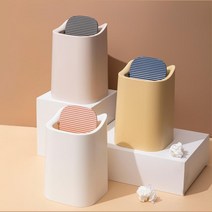 책상위 데스크 화장대 미니 스윙 휴지통 2L 세면대 아이방 탁상 실내용, 1개, 화이트