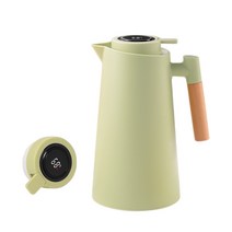 Apnoo 온도표시보온병 스마트 대용량 보온병 1리터, 커피색