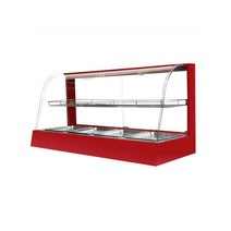 온장쇼케이스 상용온장고 업소용 보온 햄버거 치킨 제빵제과 투명유리, 레드 - 소형 (2층)