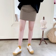 티데일리 스위트 체크 미니 스커트 여성용 H라인 치마