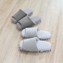 모던 클린 거실화 2개입 /청소 실내화 / 걸레 슬리퍼, 블로퍼형 2개입(그레이+진그레이)