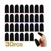 30 Piece 게이밍 Finger 슬리브 Nuozme 슬리브 핏 All 터치스크린 Devices 0.15mm 나노섬유 Smooth Feel 땀방지 Extremely 얇은