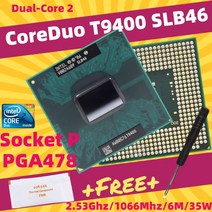 cpu 성능 메인보드 그래픽 카드 하드웨어CPU 노트북 코어 2 듀오 T9400 듀얼 소켓 479 GM45 SLB46 SLGE5 P, 한개옵션0