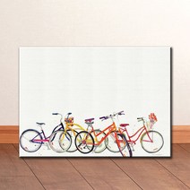 WC005 수채화 자전거 그림 캔버스액자
