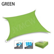 돔텐트 jymcw 야외 그늘 돛 300d 폴리 에스테르 방수 uv-proof 천막 간이, 400x400cm, 초록