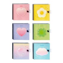 투명 똑딱이 다이어리 그리드 무지 사철 제본 플래너, 단품