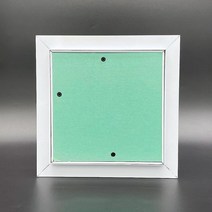 BysonAccess Door 15.2 x 20.3cm(6 8인치) 알루미늄 액세스 패널 석고 보드 건식 벽체 문 벽용 천장 적용 푸시 락 도어 프레임 포함, 8 x 12 inches