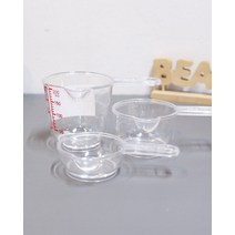 베이킹 투명 PC 미니 계량컵 3P (200ml 100ml 50ml), 3P(200ml/100ml/50ml)