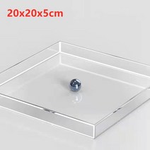 아크릴 투명 물 탱크 얕은 사진 스튜디오 키트 탁상 촬영 소품 커피 트레이 데스크탑 화장품 보관, 01 20x20x5CM