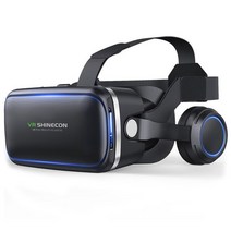 VR 체험 스마트 안경 신제품 Shinecon 60 가상 현실 3D IOS 안드로이드 전화용 리모컨이 있는 스테레오 헬멧 헤드셋, 1.only glasses
