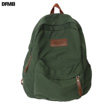 DFMEI.Backpack--빈티지 백팩 여성 캔버스 대용량 컴퓨터 백팩 남녀