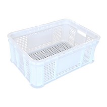 뉴플라스틱 운반상자 6호 운반 수납 플라스틱 바구니 사각 농수산물, 운반6호_화이트