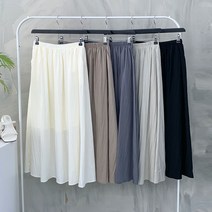 [신상무배]리나 솔리드 밴딩 플레어 롱 스커트