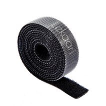Strong Cable Organizer Self Adhesive Fastener Tape USB Cable Winder nylon Reusable Strong Hooks Loop, 08 1m black X 2pcs