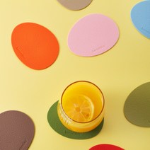 케라미카 실리콘 티코스터 컵받침 (조약돌) 13color, 스카이블루