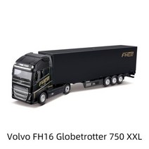 Bburago 143 메르세데스벤츠 악트로스 giaspace 볼보 FH16 트레일러 헤비 트랙터 트럭 블랙 다이 캐스트 소장용 취미 모델 완구, Volvo BK