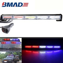 경광등 차량용 경광봉 싸이렌 경고등 싸이키 BMAD 40W Led 스트로브 경찰 버스트 깜박이는 조명 COB 자동차, 08 Red White Red, 08 Red White Red