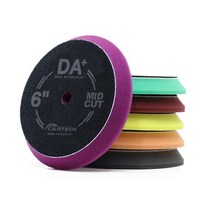 카테크 무선 광택기 듀얼 폴리싱 6인치 패드 DA+, 라이트컷패드(마룬)