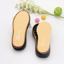 팔자걸음 평발교정 맞춤 기능성 신발 아치 깔창 DIY 손 재료 슬리퍼 고무 밑창 플랫폼 미끄럼 방지 바늘 실내 EVA, black_38