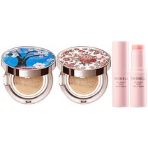 1+1+1 [15g+쿠션15g+멀티밤10ml] 스타일71 45%세럼 [복합 피부 추천] 수분 촉촉 광채 앰플 주름개선 자외선차단 미백 쿠션 21호23호, 1개, 로즈장미17호+체리블라썸블루17호(복합)+멀티밤