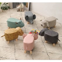 팡팡야 작고 귀여운 애니멀 스툴 거실 가구, 코끼리, 레드