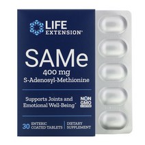 라이프익스텐션 SAMe 400mg S-아데노실-메티오닌 엔테릭 코티드 타블렛, 30개입, 1개