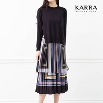 카라 KARRA 나염원피스니트투피스세트_KB0FOP388C