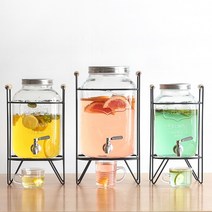 비안느 친환경 카페 수도꼭지 물병 유리병 디스펜서 5리터 8리터