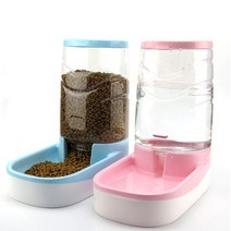 3.8L 대용량 애견 애묘 급식기 급수기 물통 사료통 반자동, 카노-3.8리터-물통-그레이