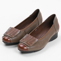 천연소가죽 컴포트 몰드쿠션 여성 단화 플랫슈즈 4cm