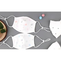 순면 100프로 빨아쓰는 길이조절 무자극 안심 신생아 귀여운 유아용 마스크 입술안닿는, S 신생아용(6~12개월), 러블리