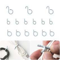 이케아 15p 타공판 걸이 후크 케이블 타이 usb 클립 선 홀더 정리 묶음 매듭 이어폰 고정 집게 충전기 꼬임 방지 보관 끈 로프 pc tv 거치 고리 ALFORSIT 알포르시트