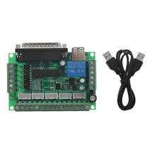 1pcs mach3 조각 기계 usb 케이블이있는 스테퍼 모터 드라이브 컨트롤러 용 광학 커플러가있는 5 축 cnc 브레이크 아웃 보드