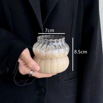 일본과 같은 후지 산악 유리 컵 내열 유리 물 컵 아이스 크리에이티브 커피 컵 내구성 있는 음료 용기 1 개, J_as shown