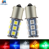 2X DC12V P21W 1156 BA15S 5050 18 SMD LED 전구 차량용 라이트 턴 시그널 백업 리버스 테일 램프 화이트, 06 웜 화이트_04 3157