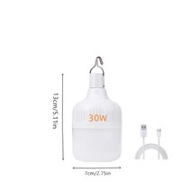캠핑 도구 300W 휴대용 조명 충전식 Led 라이트 캠프 랜턴 비상 전구 전원 텐트 정원 야외, [03] 30W, 03 30W