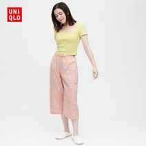 유니클로 여성복 코튼 RELACO 크로프드판트홈 팬츠 파자마 458214 UNIQLO