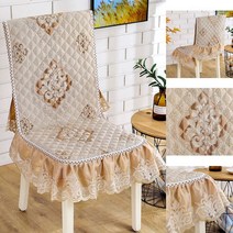 상큼 레이스 식탁 의자 덮개 4인용 커버 Y125, 타입F 4개세트