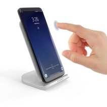스피디 갤럭시S9 S10 S20 S21 노트9 10 20 21 아이폰SE2 고속 급속 무선충전기 스탠드형 거치대, 화이트