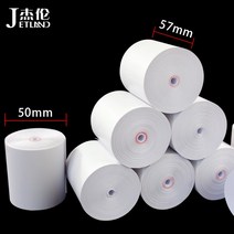 Jetland 감열지 57x50mm 코어리스 금전 등록기 영수증 용지 4 롤 코어 없음 초장 미터