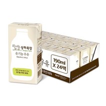 상하목장 유기농 우유, 190ml, 48개