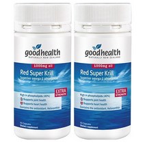 Good Health Red Super Krill 뉴질랜드 굿헬스 레드 슈퍼 크릴 오메가3 1 000mg 60캡슐 2통