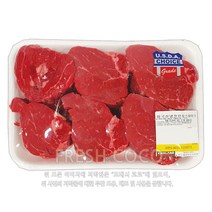 [직배송/택배배송 KG당 단가상품] 코스트코 미국산 소고기 안심 스테이크용, 2)택배발송(아이스박스포장)
