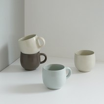 시에 미니 빈티지 머그컵 3color 답례품 커피잔 쥬스잔 홈카페, 세피아